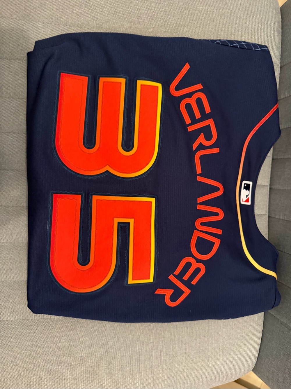 Nike Space City Navy and Orange Baseball Jersey - Childs Verlander XL - Picture 2 of 3